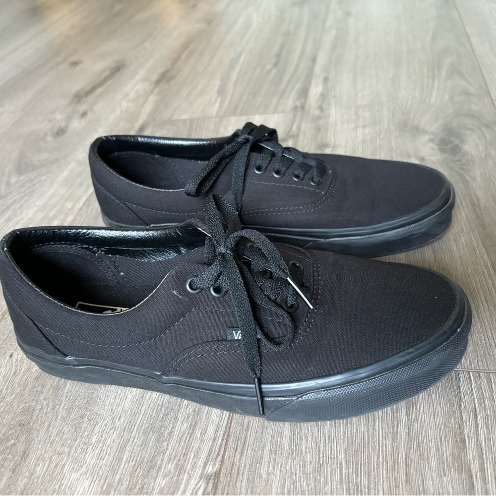 Vans Black Canvas Sneakers with Waffle Tread